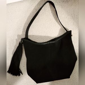 Vince Camuto Black Suede Hobo Bag